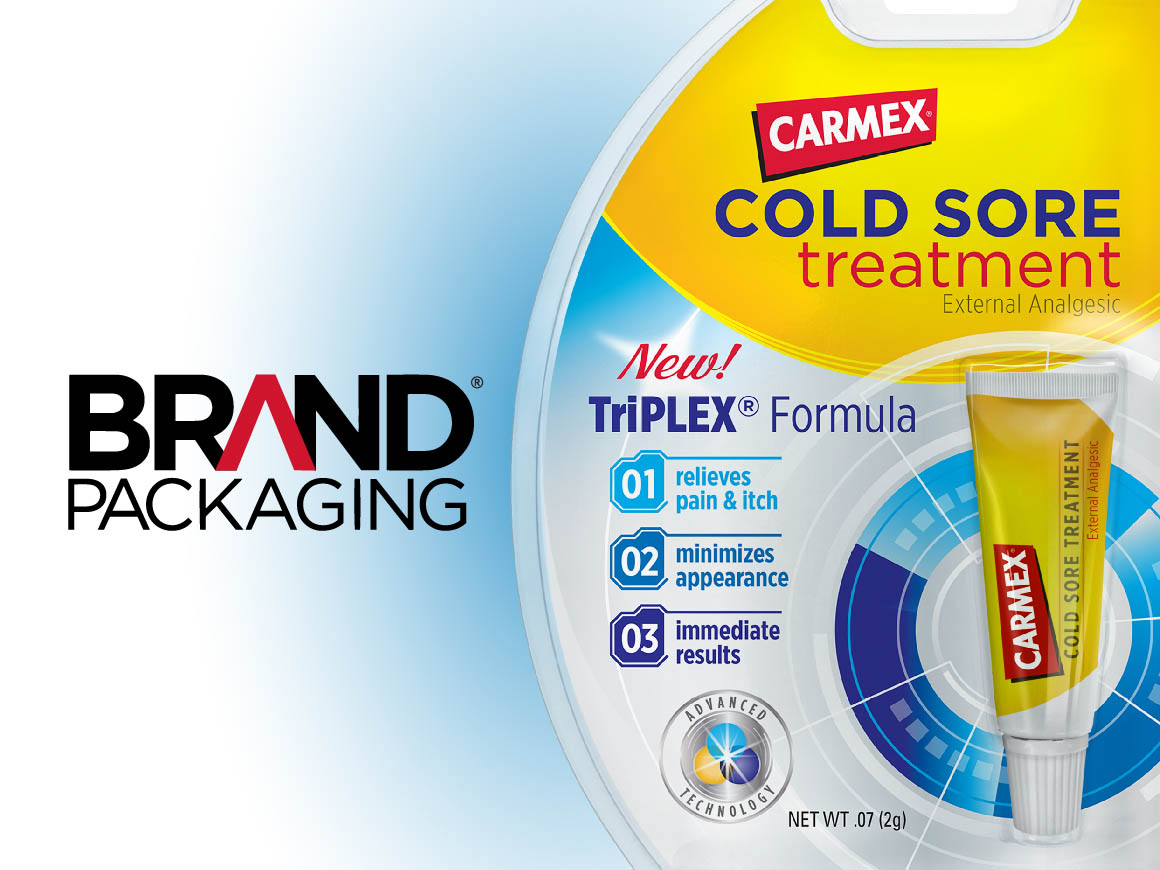 Triple Threat Packaging for Carmex Cold Sore Treatment